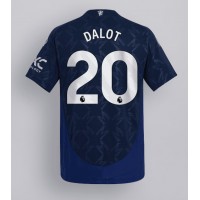 Camiseta Manchester United Diogo Dalot #20 Visitante Equipación 2024-25 manga corta